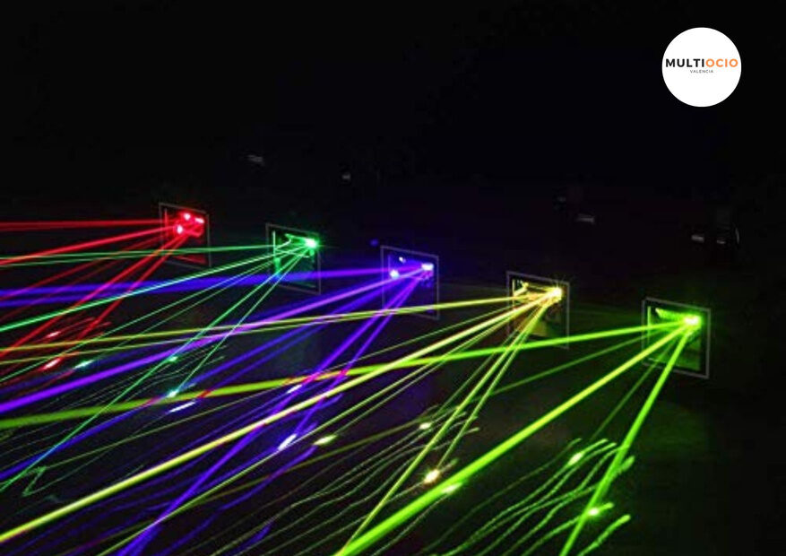 Láser show multicolor para festivales y eventos Valencia Multiocio