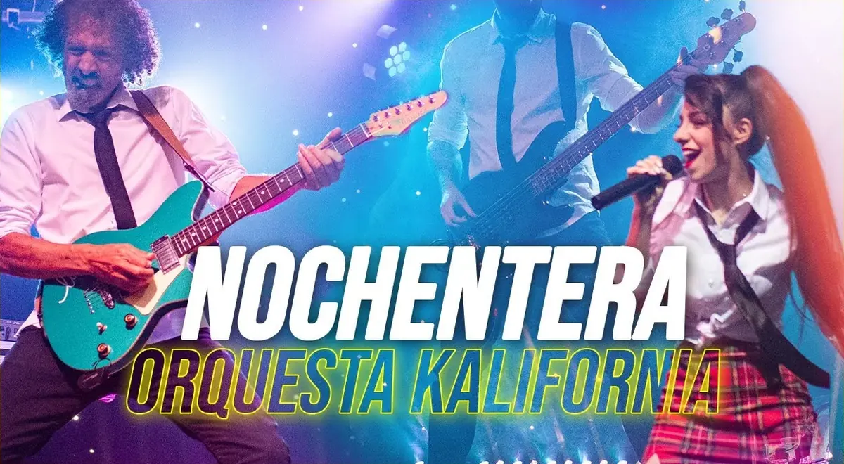 Orquesta Kalifornia en directo tocando Nochentera
